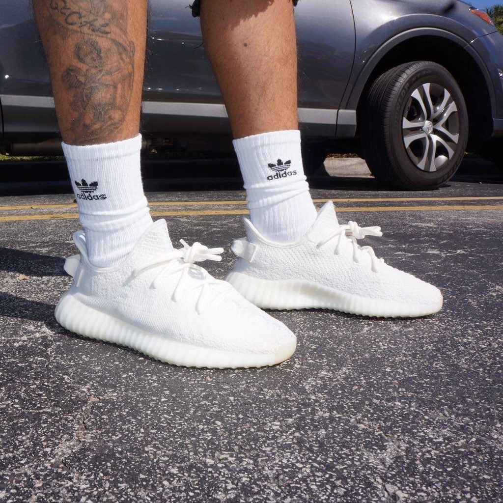 Yeezy-350-V2-_Cream-White-Triple-White_ Sock It Up: 5 Sock Styles That Complement Your Yezzy Boosts